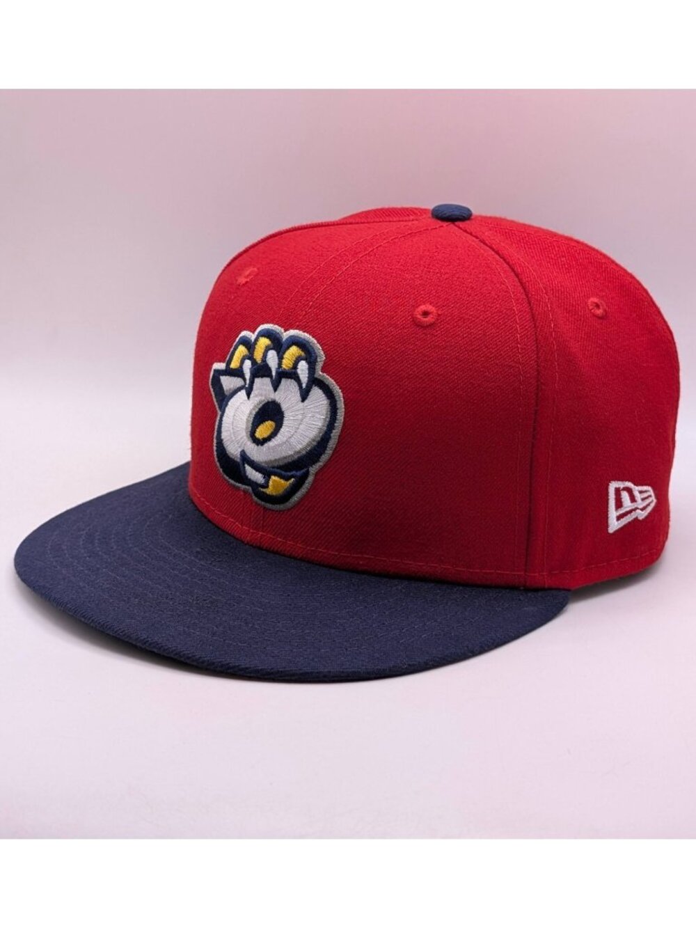 Orem Owlz Fitted New Era 59fifty Hat Size 7 1/4 MiLB Baseball Minors Red Blue